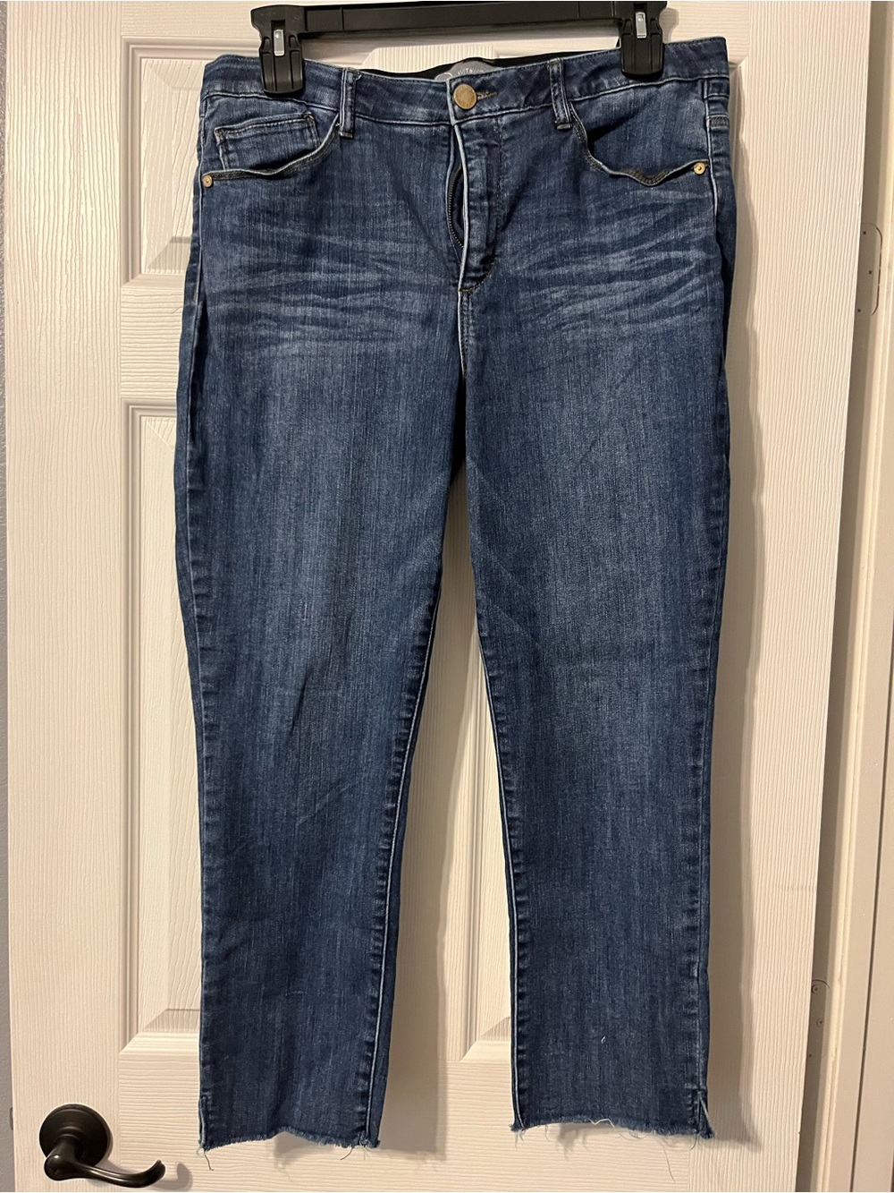 Wit & Wisdom Medium Blue Cropped Straight Jeans
